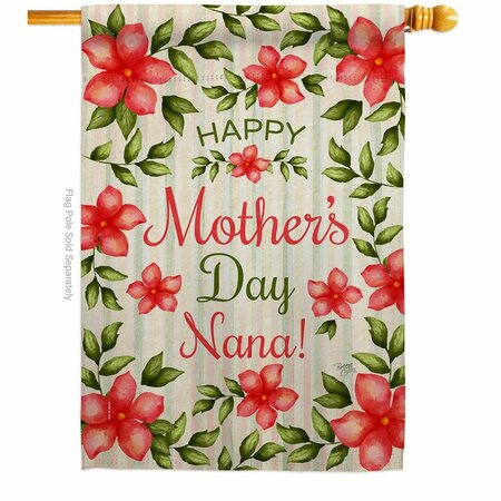 PATIO TRASERO Mother Nana Family Day 28 x 40 in. Double-Sided Vertical House Flags for Decoration Banner Garden PA3903210